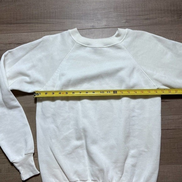 Vintage Sweatshirt by Pannill Sweats Pastel White Crewneck (Medium) Fits Small - Picture 4 of 10